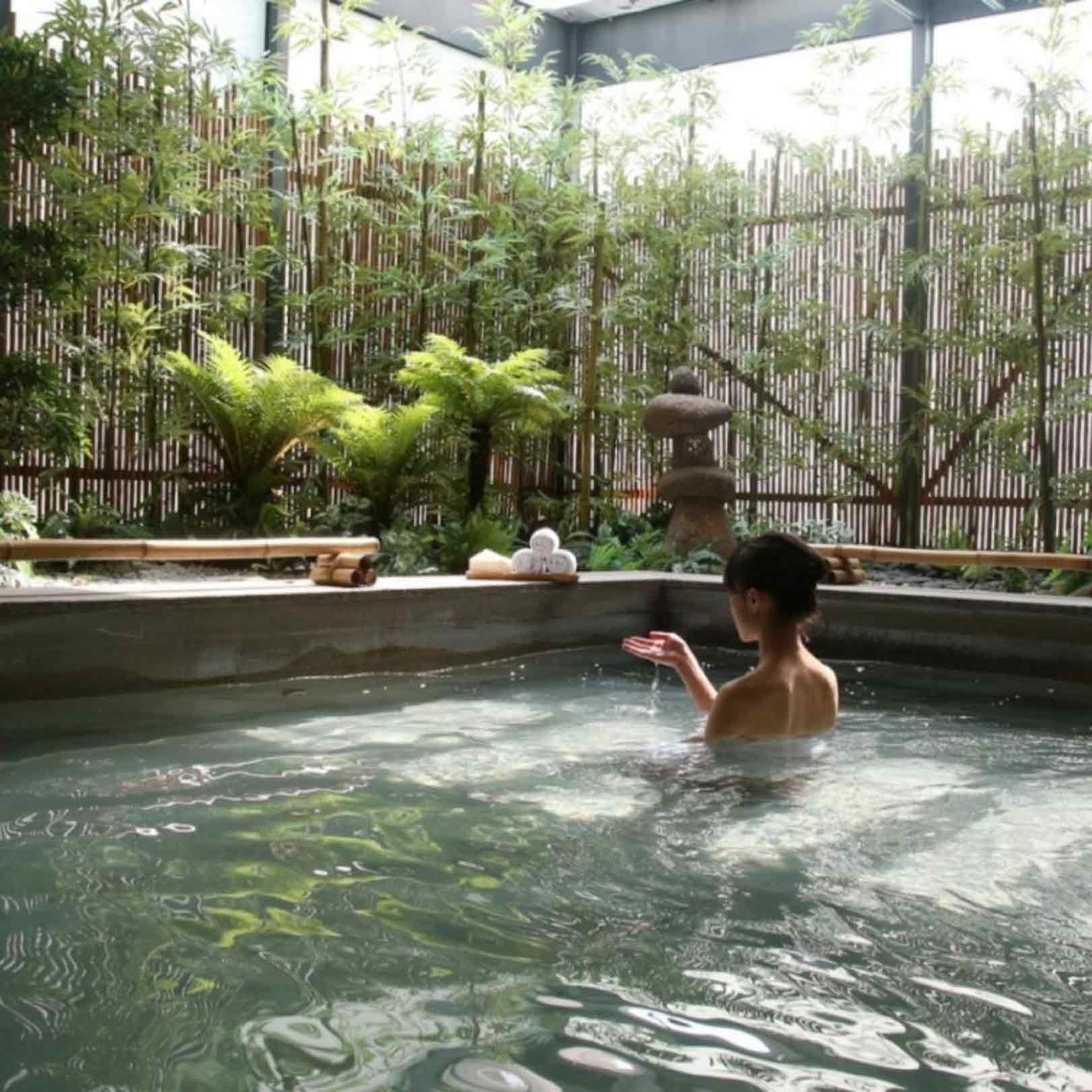 Zen-styled hot spring